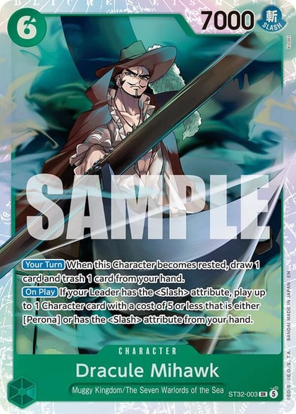 Dracule Mihawk, Starter Deck 32: GREEN Roronoa Zoro ST32-003