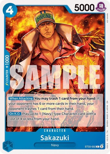 Sakazuki, Starter Deck 33: BLUE Kuzan ST33-002
