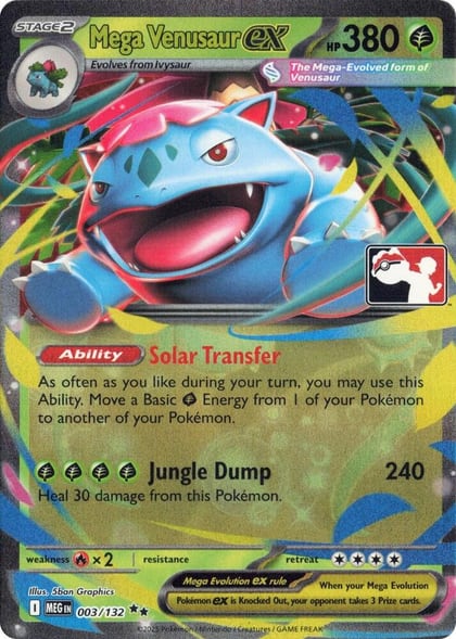 Mega Venusaur ex - 003/132, Prize Pack Series Cards 003/132