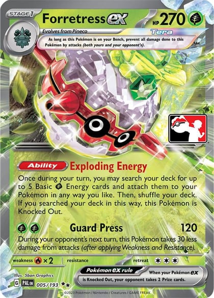 Forretress ex - 005/193, Prize Pack Series Cards 005/193