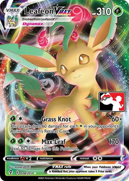 Leafeon VMAX - 008/203, Prize Pack Series Cards 008/203