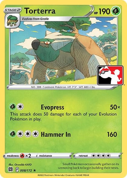 Torterra - 008/172, Prize Pack Series Cards 008/172