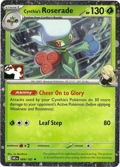 Cynthia's Roserade - 008/182 (Cosmos Holo), Prize Pack Series Cards 008/182