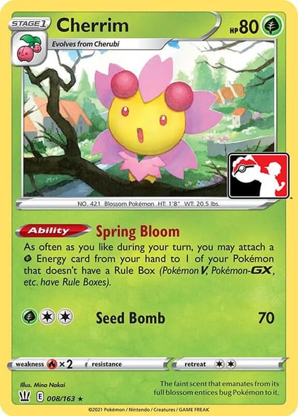 Cherrim - 008/163, Prize Pack Series Cards 008/163
