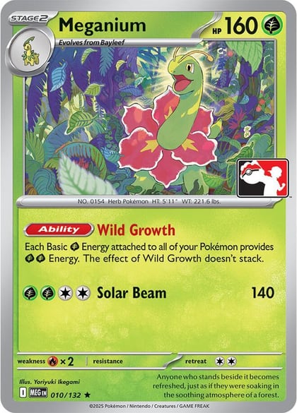 Meganium - 010/132, Prize Pack Series Cards 010/132