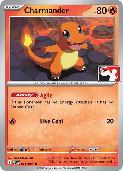 Charmander - 011/094, Prize Pack Series Cards 011/094