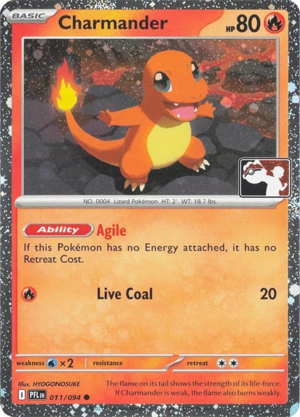 Charmander - 011/094 (Cosmos Holo), Prize Pack Series Cards 011/094