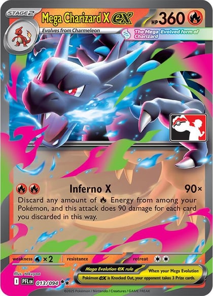 Mega Charizard X ex - 013/094, Prize Pack Series Cards 013/094