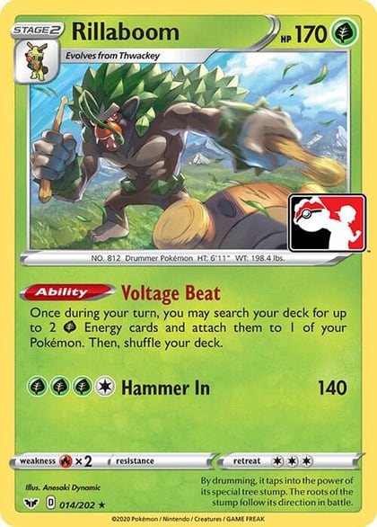 Rillaboom - 014/072, Prize Pack Series Cards 014/072