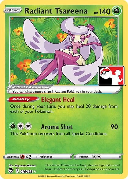 Radiant Tsareena - 016/195, Prize Pack Series Cards 016/195