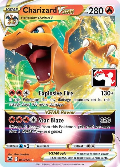 Charizard VSTAR - 018/172, Prize Pack Series Cards 018/172