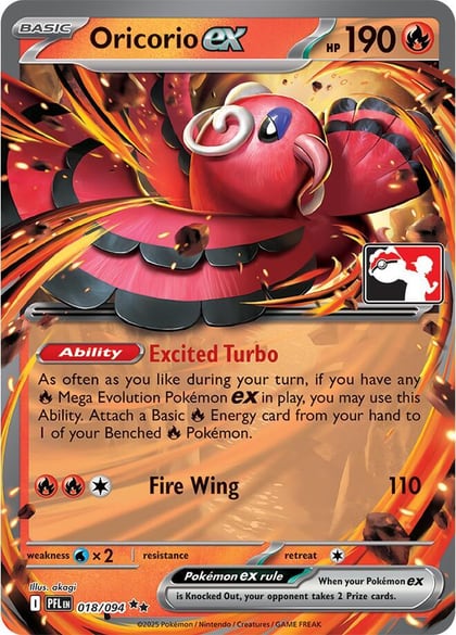 Oricorio ex - 018/094, Prize Pack Series Cards 018/094