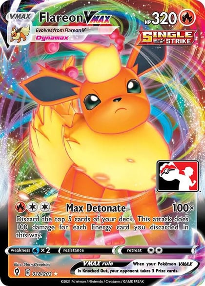 Flareon VMAX - 018/203, Prize Pack Series Cards 018/203
