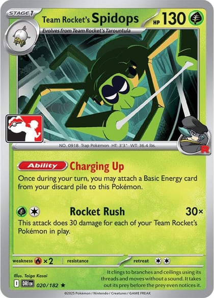 Team Rocket's Spidops - 020/182, Prize Pack Series Cards 020/182