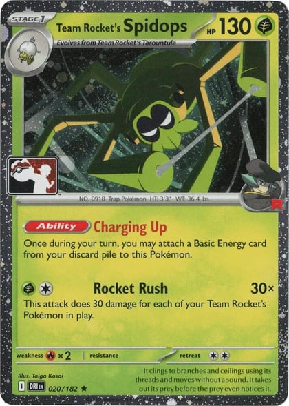 Team Rocket's Spidops - 020/182 (Cosmos Holo), Prize Pack Series Cards 020/182