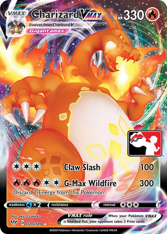 Charizard VMAX - 020/189, Prize Pack Series Cards 020/189