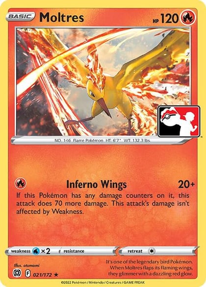 Moltres - 021/172, Prize Pack Series Cards 021/172