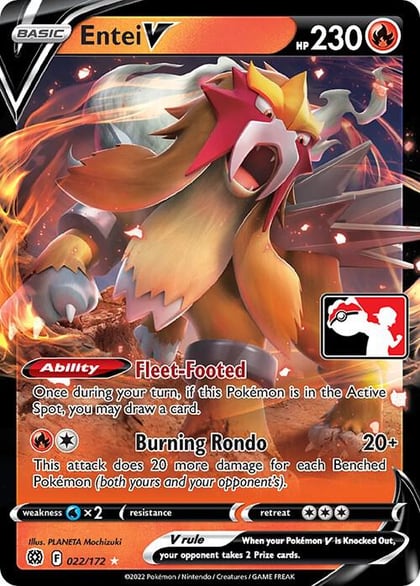 Entei V - 022/172, Prize Pack Series Cards 022/172