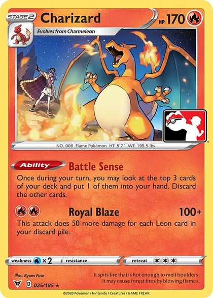 Charizard - 025/185, Prize Pack Series Cards 025/185