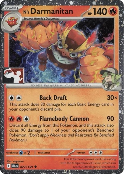N's Darmanitan - 027/159 (Cosmos Holo), Prize Pack Series Cards 027/159