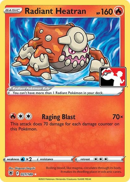 Radiant Heatran - 027/189, Prize Pack Series Cards 027/189
