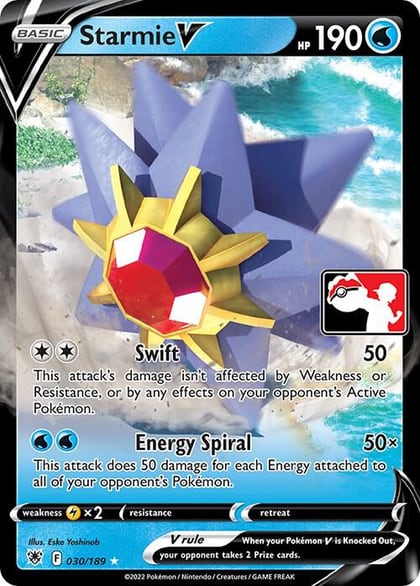 Starmie V - 030/189, Prize Pack Series Cards 030/189