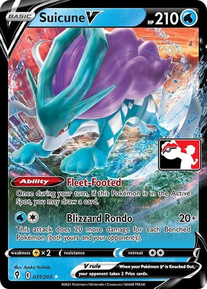 Suicune V - 031/203, Prize Pack Series Cards 031/203