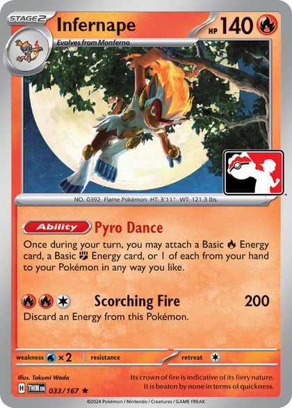 Infernape - 033/167, Prize Pack Series Cards 033/167
