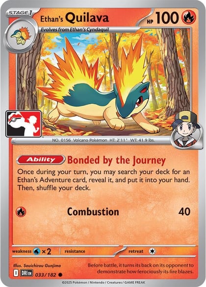 Ethan's Quilava - 033/182, Prize Pack Series Cards 033/182