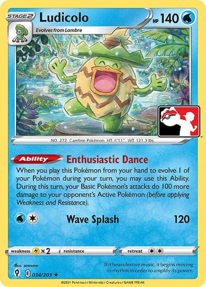 Ludicolo - 034/203, Prize Pack Series Cards 034/203