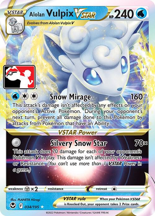 Alolan Vulpix VSTAR - 034/195, Prize Pack Series Cards 034/195