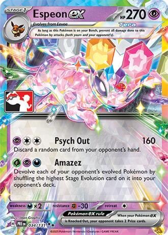 Espeon ex - 034/131, Prize Pack Series Cards 034/131