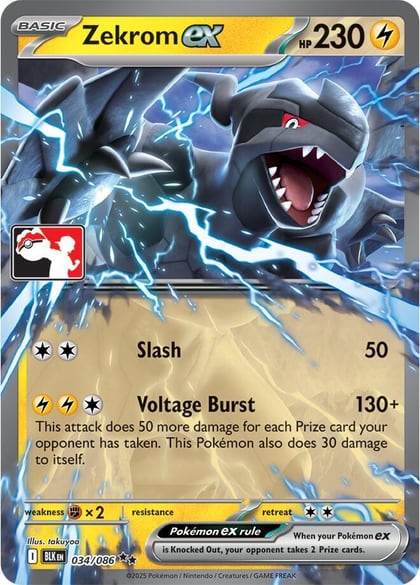 Zekrom ex - 034/086 (Left Stamp), Prize Pack Series Cards 034/086