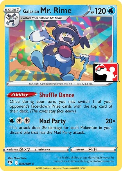 Galarian Mr. Rime - 036/189, Prize Pack Series Cards 036/189