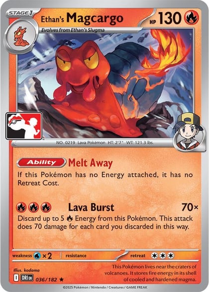 Ethan's Magcargo - 036/182, Prize Pack Series Cards 036/182