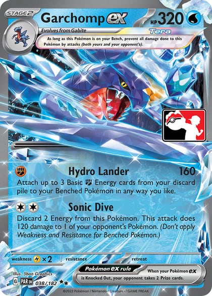 Garchomp ex - 038/182, Prize Pack Series Cards 038/182