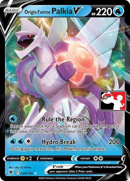 Origin Forme Palkia V - 039/189, Prize Pack Series Cards 039/189