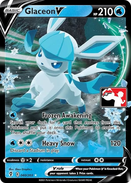 Glaceon V - 040/203, Prize Pack Series Cards 040/203
