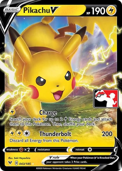 Pikachu V - 043/185, Prize Pack Series Cards 043/185