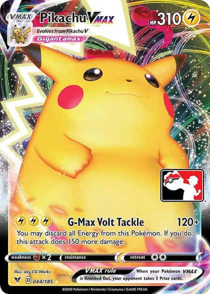 Pikachu VMAX - 044/185, Prize Pack Series Cards 044/185
