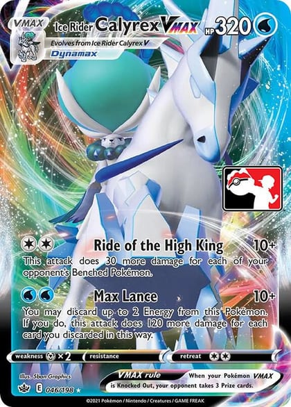 Ice Rider Calyrex VMAX - 046/198, Prize Pack Series Cards 046/198