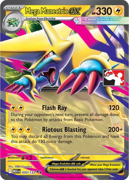 Mega Manectric ex - 050/132, Prize Pack Series Cards 050/132