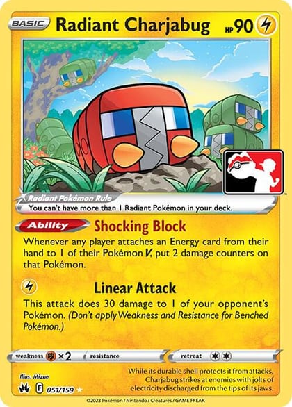 Radiant Charjabug - 051/159, Prize Pack Series Cards 051/159