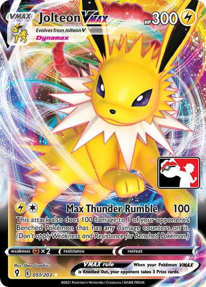 Jolteon VMAX - 051/203, Prize Pack Series Cards 051/203