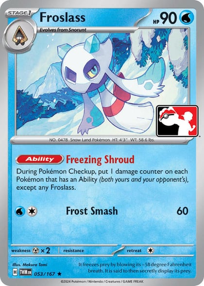 Froslass - 053/167, Prize Pack Series Cards 053/167