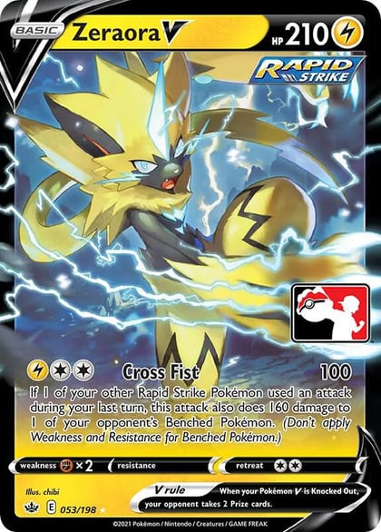 Zeraora V - 053/198, Prize Pack Series Cards 053/198