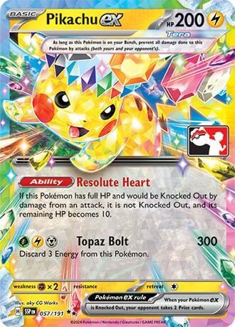 Pikachu ex - 057/191, Prize Pack Series Cards 057/191