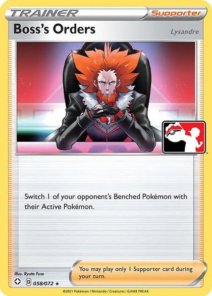 Boss's Orders [Lysandre] - 058/072, Prize Pack Series Cards 058/072
