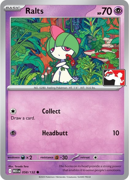 Ralts - 058/132, Prize Pack Series Cards 058/132