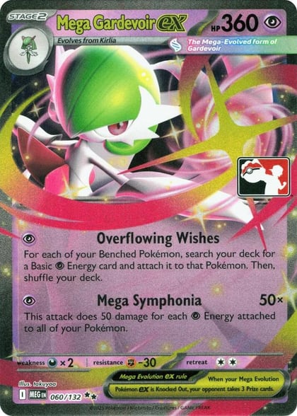 Mega Gardevoir ex - 060/132, Prize Pack Series Cards 060/132